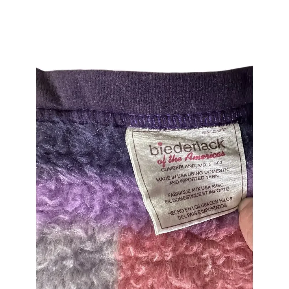 Biederlack Cuddle Wrap Stadium Blanket New England Star Block Print Zip Snap USA